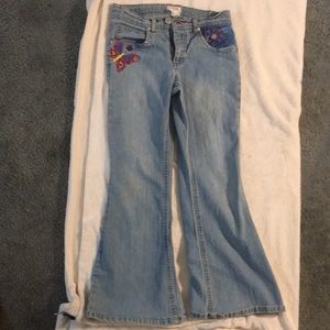 Circo sz 10 bell bottom jeans EMBROIDERED